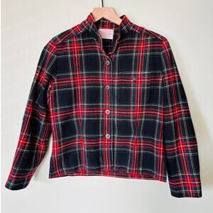 Pendleton Tartan Plaid Wool Vintage 80's Blazer Jacket Size 6 Petite